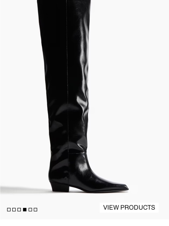 H&M Shoes - H&M Black Patent Over-the-Knee Boots